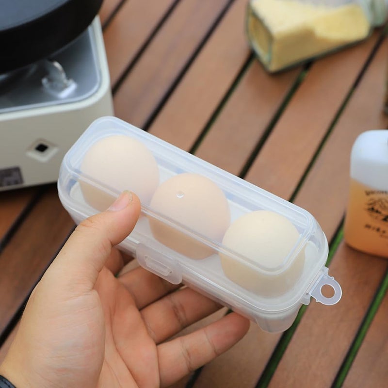 SquEqu 2 Pack Camping Egg Carrier 3 Grids Storage Container Portable Shockproof Eggs Protective Case Box Organizer Tray for Hiking Trekking Camper Outdoor Trip Picnic Kitchen Refrigerator - Image 5